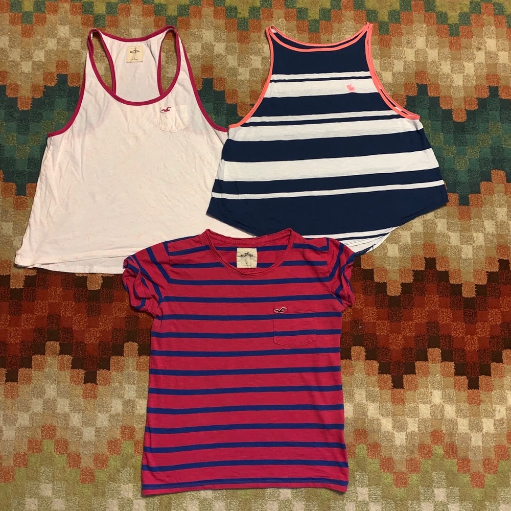 EUC Lot of Tanks & T-shirt Hollister & A&F Large